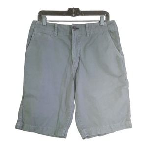 American Eagle Mens Longer Length Gray Khaki Shorts Size 32